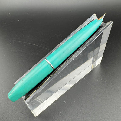 Platinum Teal & Silver Pocket Fountain Pen 14K Gold Extra-Fine Nib