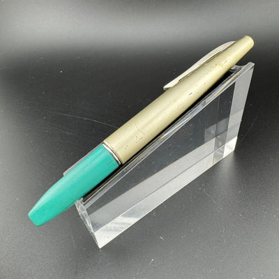 Platinum Teal & Silver Pocket Fountain Pen 14K Gold Extra-Fine Nib