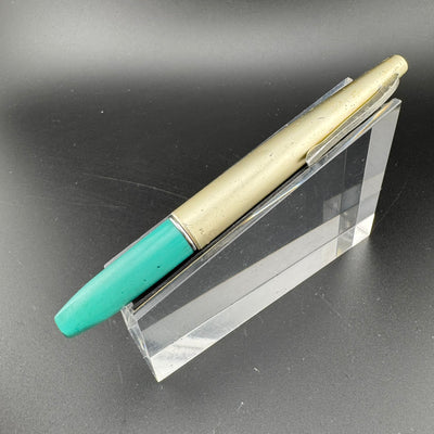 Platinum Teal & Silver Pocket Fountain Pen 14K Gold Extra-Fine Nib
