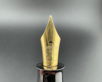 Ban-Ei Urushi Ebonite Eyedropper Fountain Pen 14K Gold GK 50 Nib w/Box