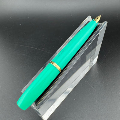 Platinum Teal & Silver Pocket Fountain Pen 14k Gold Fine Nib