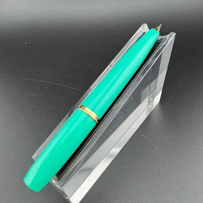 Platinum Teal & Silver Pocket Fountain Pen 14k Gold Fine Nib