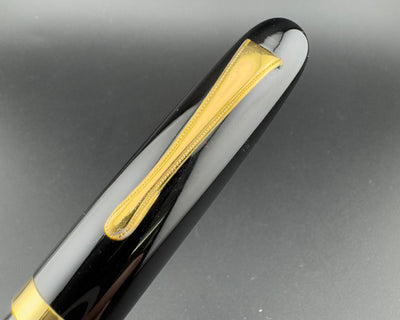 Ban-Ei Urushi Ebonite Eyedropper Fountain Pen 14K Gold GK 50 Nib w/Box