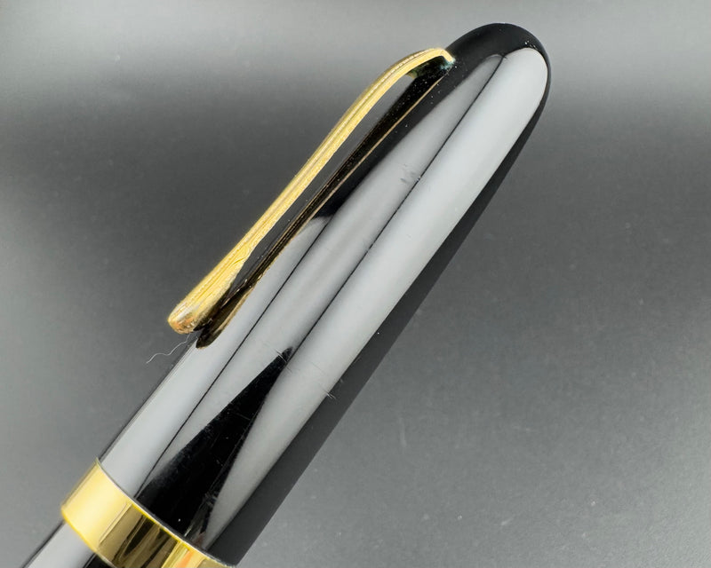 Ban-Ei Urushi Ebonite Eyedropper Fountain Pen 14K Gold GK 50 Nib w/Box