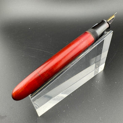 Ideal Red Urushi Eyedropper Fountain Pen 14K Gold Extra-Fine Nib
