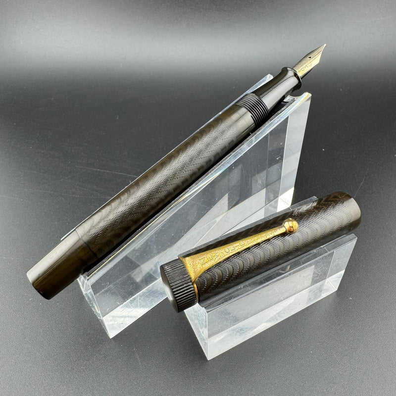 SY & Co "The Skee Pen" BCHR Ebonite Eyedropper Fountain Pen 14K Gold Flex Nib