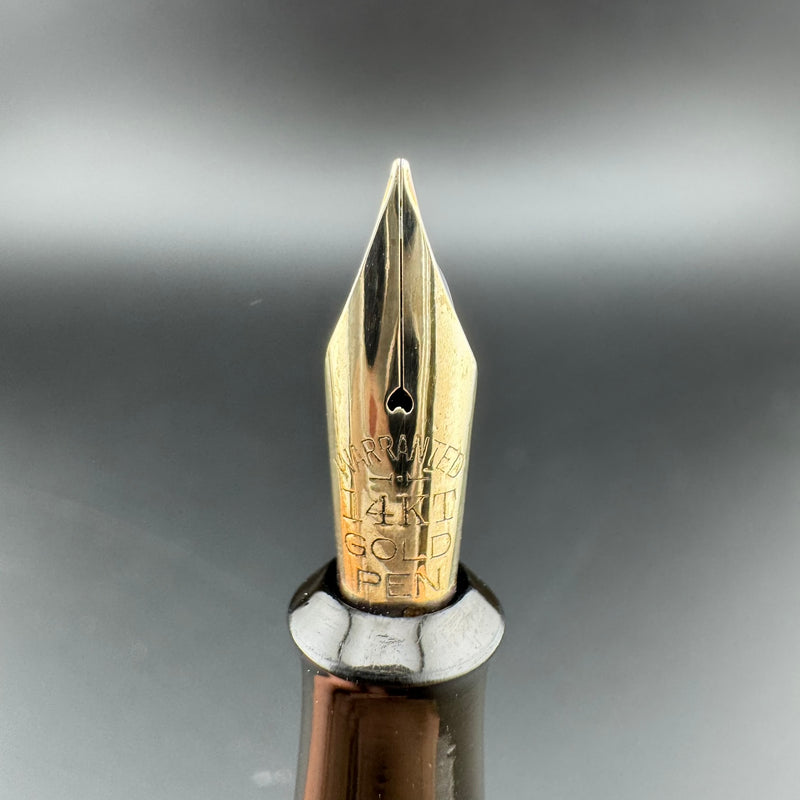 SY & Co "The Skee Pen" BCHR Ebonite Eyedropper Fountain Pen 14K Gold Flex Nib