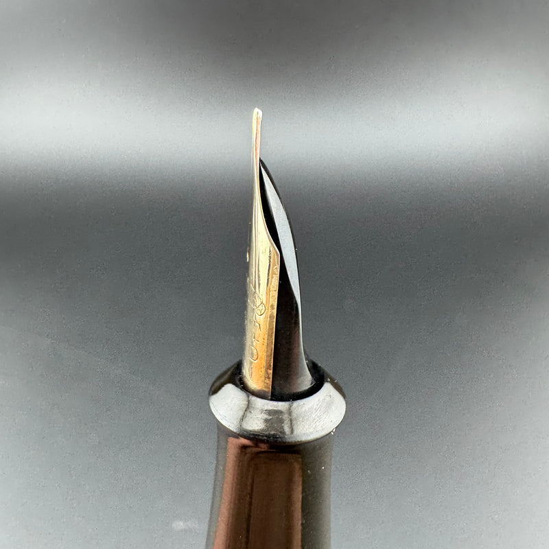 SY & Co "The Skee Pen" BCHR Ebonite Eyedropper Fountain Pen 14K Gold Flex Nib