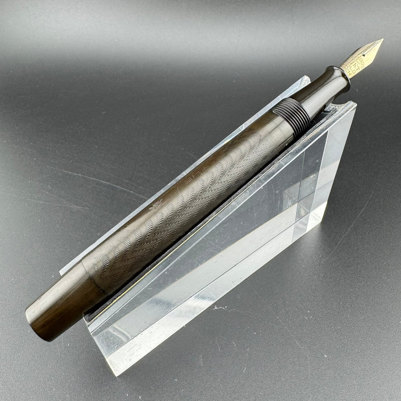 SY & Co "The Skee Pen" BCHR Ebonite Eyedropper Fountain Pen 14K Gold Flex Nib