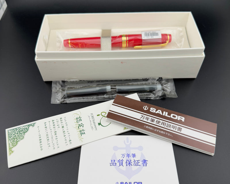 Sailor Pro Gear Slim Shikiori Princess Kaguya Fountain Pen 14K Gold M-F Nib NOS w/Box