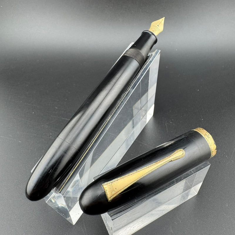 Steady Ebonite Eyedropper Fountain Pen 14K Gold Extra-Fine Nib