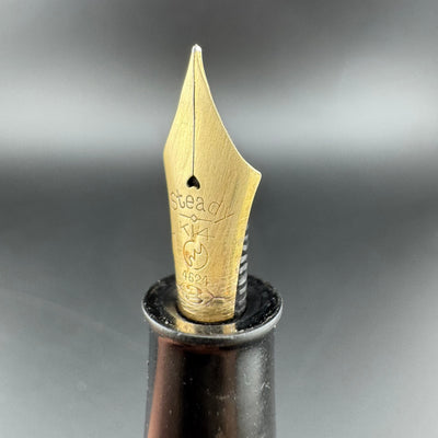Steady Ebonite Eyedropper Fountain Pen 14K Gold Extra-Fine Nib
