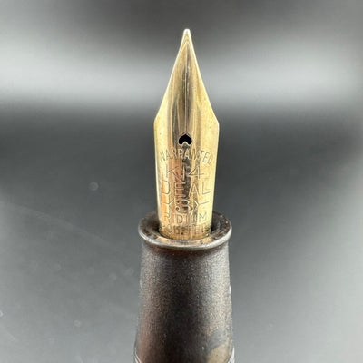 Ideal Kamakura-Bori Urushi Eyedropper Fountain Pen 14K Gold Extra-Fine Nib