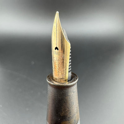 Ideal Kamakura-Bori Urushi Eyedropper Fountain Pen 14K Gold Extra-Fine Nib