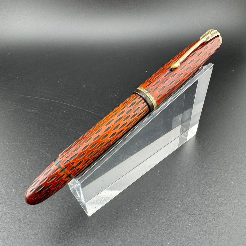 Ideal Kamakura-Bori Urushi Eyedropper Fountain Pen 14K Gold Extra-Fine Nib