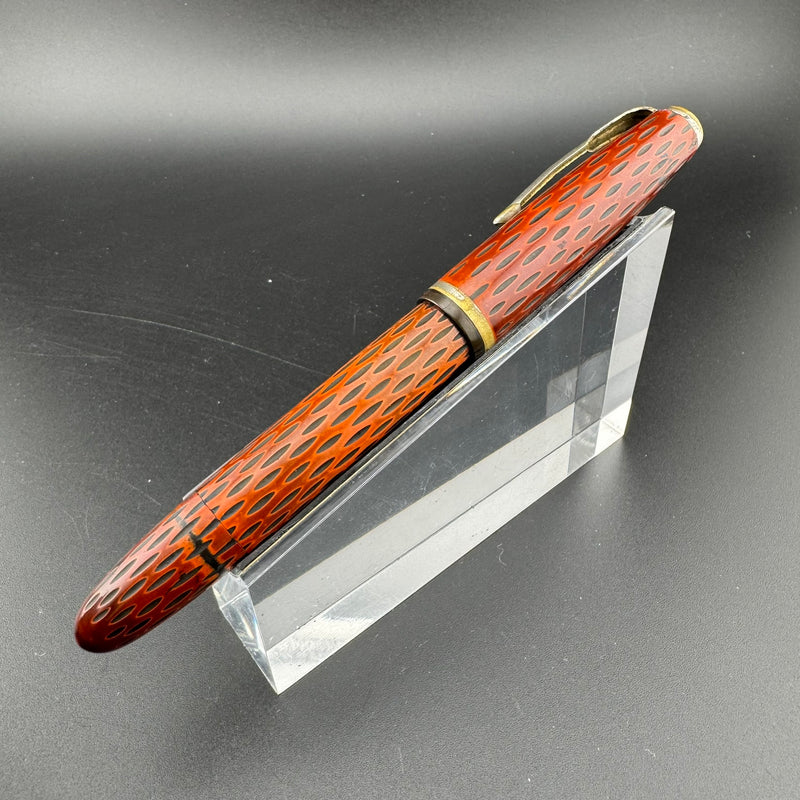 Ideal Kamakura-Bori Urushi Eyedropper Fountain Pen 14K Gold Extra-Fine Nib