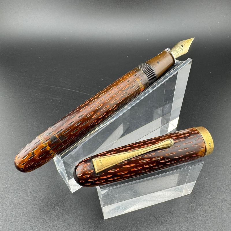 Ideal High Class Kamakura-Bori Urushi Eyedropper Fountain Pen 14K Gold Fine Nib