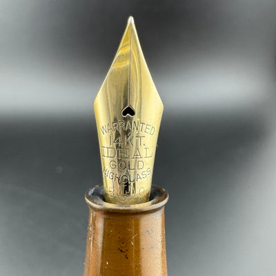 Ideal High Class Kamakura-Bori Urushi Eyedropper Fountain Pen 14K Gold Fine Nib