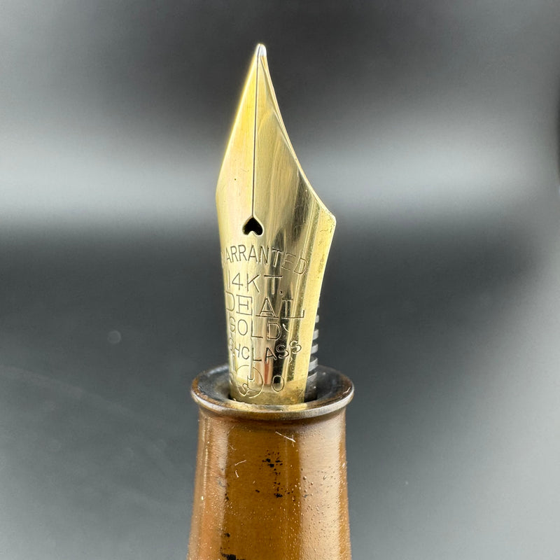 Ideal High Class Kamakura-Bori Urushi Eyedropper Fountain Pen 14K Gold Fine Nib