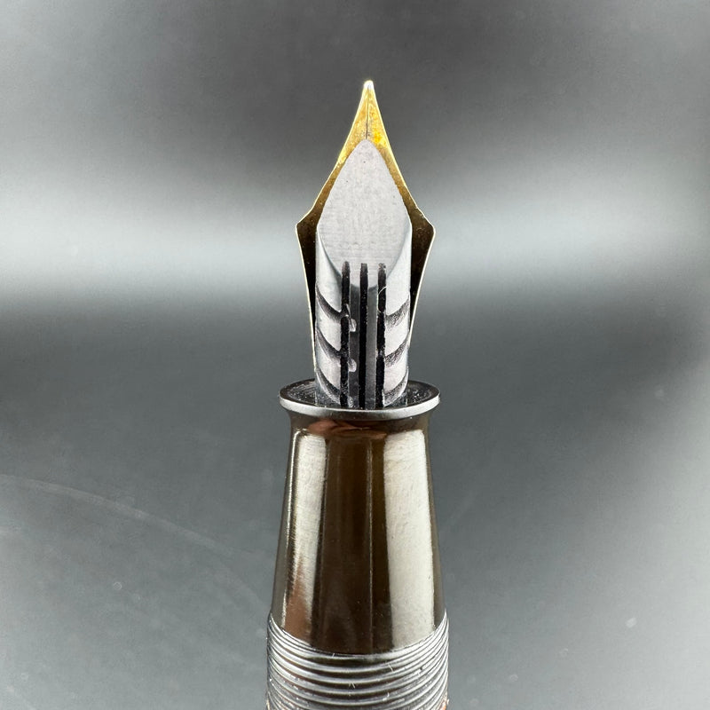 Steady Kamakura-Bori Urushi Eyedropper Fountain Pen 14K Gold Extra-Fine Nib