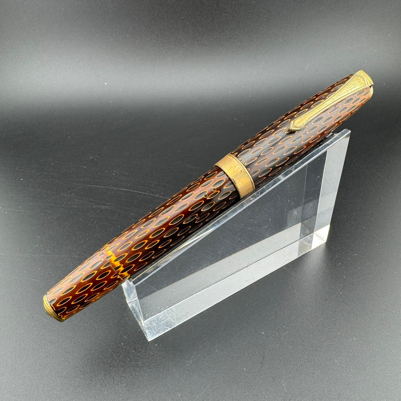 Steady Kamakura-Bori Urushi Eyedropper Fountain Pen 14K Gold Extra-Fine Nib