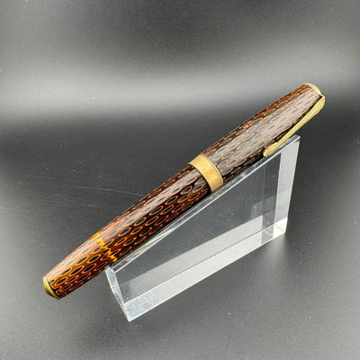 Steady Kamakura-Bori Urushi Eyedropper Fountain Pen 14K Gold Extra-Fine Nib