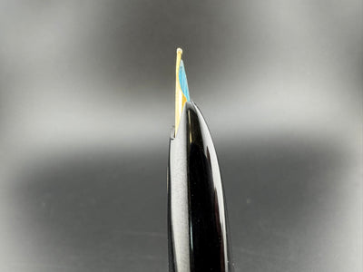 Platinum Pocket 18K Gold Fountain Pen Broad Nib NOS Zogan Inlay