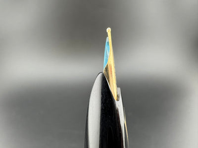 Platinum Pocket 18K Gold Fountain Pen Broad Nib NOS Zogan Inlay
