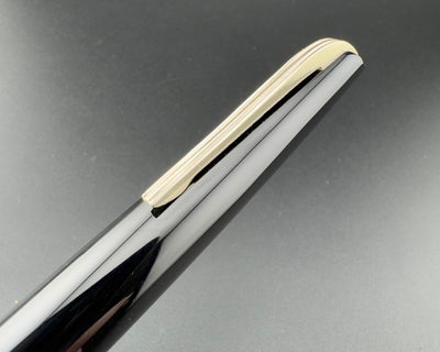 Platinum Black Resin Pocket Fountain Pen 18K Gold F Nib