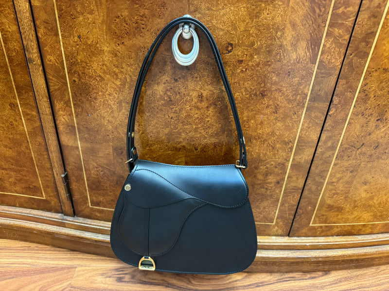 Somes Dressage SDR 02 Black Leather Shoulder Saddle Bag