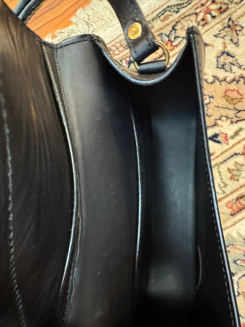 Somes Dressage SDR 02 Black Leather Shoulder Saddle Bag