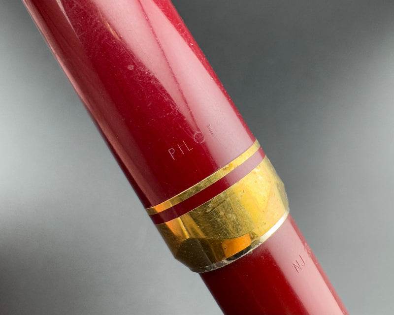 Pilot Elite L Burgundy Pocket Fountain Pen 18K Gold F Nib