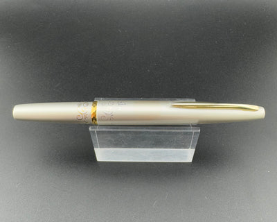 Pilot Elite Silver & White Pocket Fountain Pen 18K Gold Script Nib