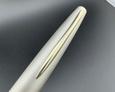 Pilot Elite Silver & White Pocket Fountain Pen 18K Gold Script Nib