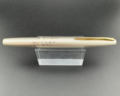 Pilot Silver & Pink Pocket Fountain Pen 18K Gold F Nib