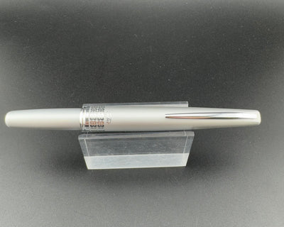 Sailor Silver & Pink Pocket Fountain Pen 18K White Gold EF Nib