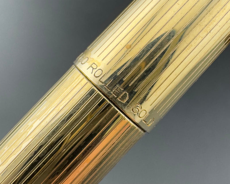 Pelikan No. 60 Rolled Gold Fountain Pen 18C Gold F Nib Serviced