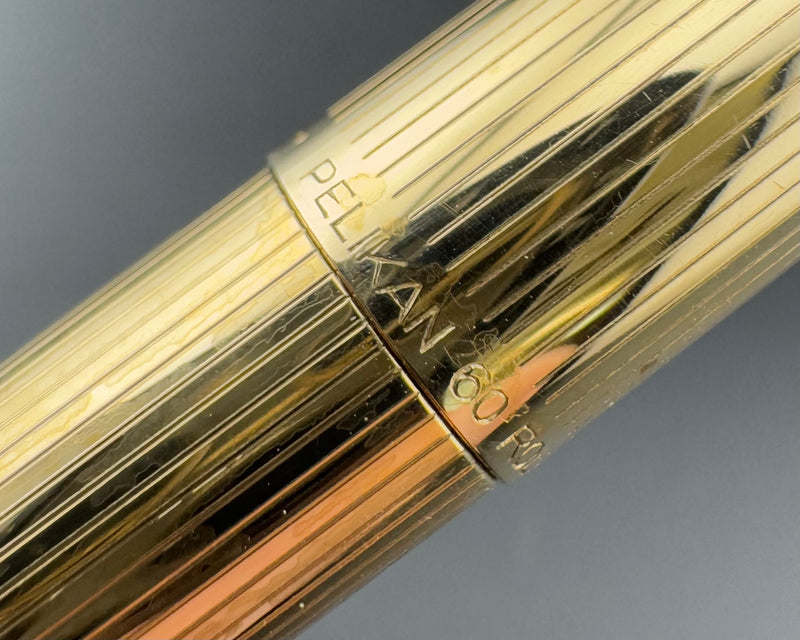 Pelikan No. 60 Rolled Gold Fountain Pen 18C Gold F Nib Serviced