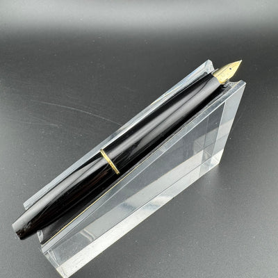 Platinum Black & Gold Pocket Fountain Pen 14K Gold Fine Nib