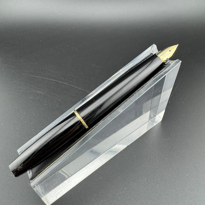 Platinum Black & Gold Pocket Fountain Pen 14K Gold Fine Nib