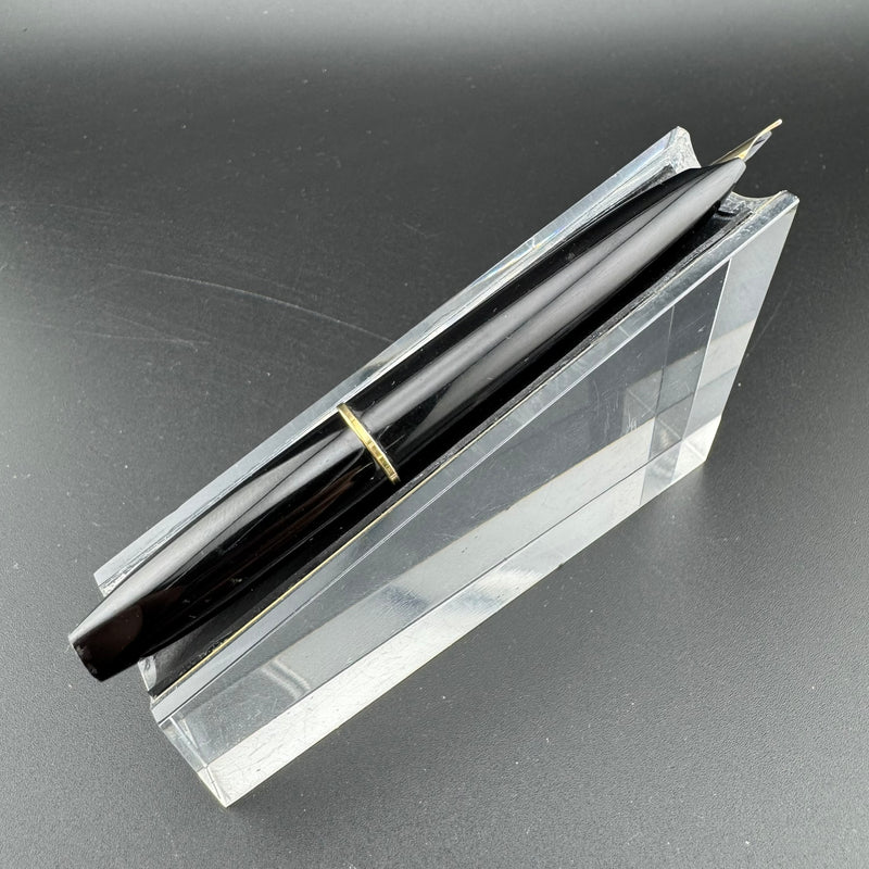 Platinum Black & Gold Pocket Fountain Pen 14K Gold Fine Nib