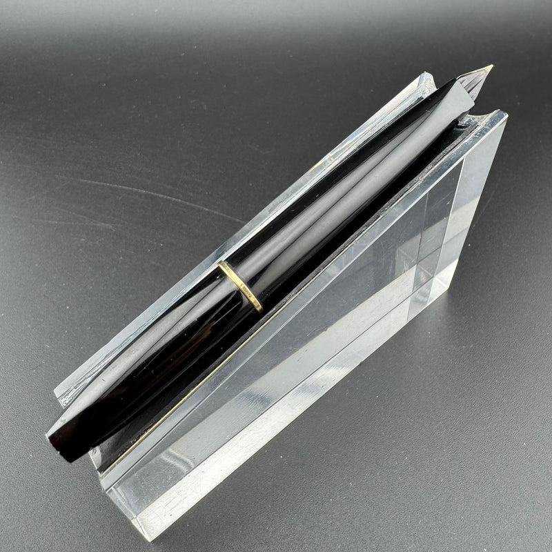 Platinum Black & Gold Pocket Fountain Pen 14K Gold Fine Nib