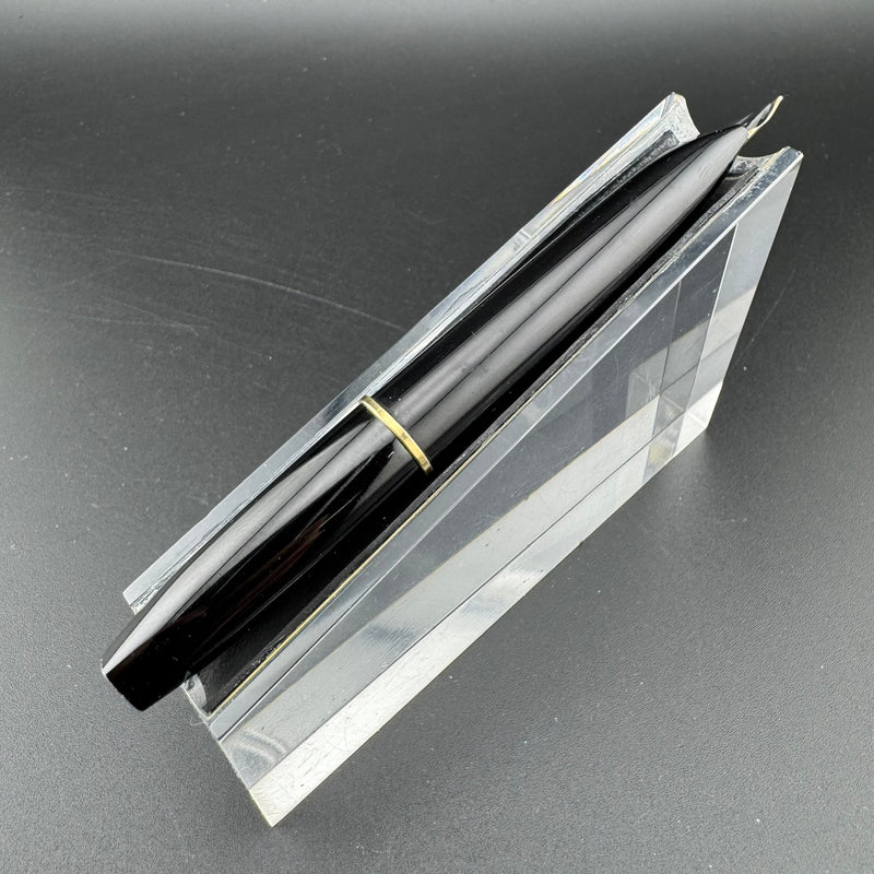 Platinum Black & Gold Pocket Fountain Pen 14K Gold Fine Nib
