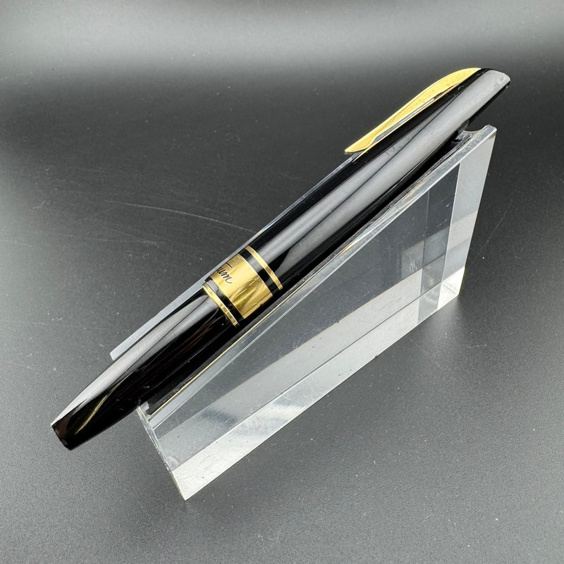Platinum Black & Gold Pocket Fountain Pen 14K Gold Fine Nib