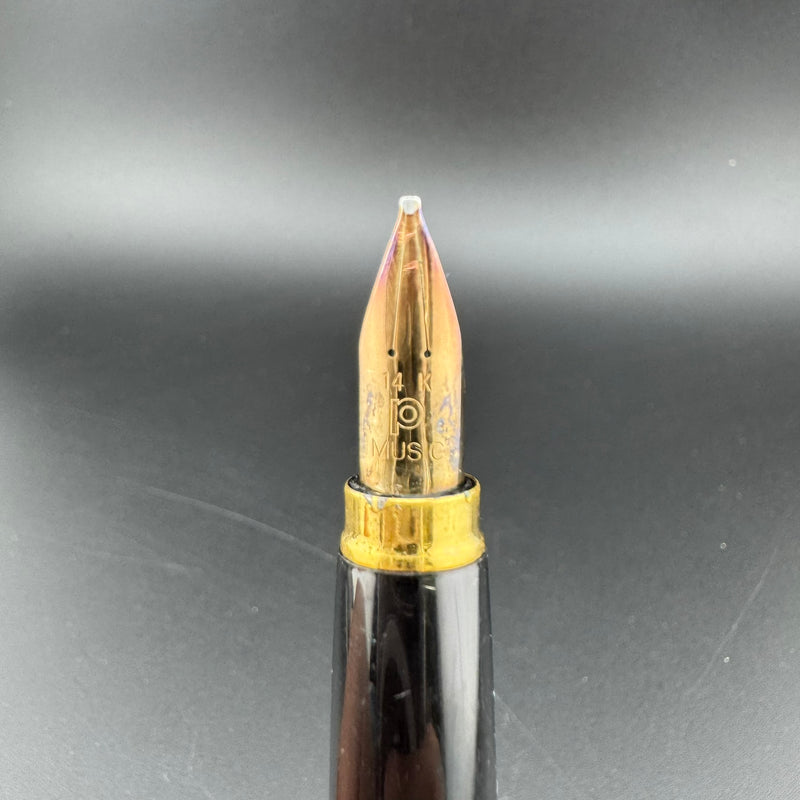 Platinum Black & Gold Pocket Fountain Pen 14K Gold MUSIC Nib