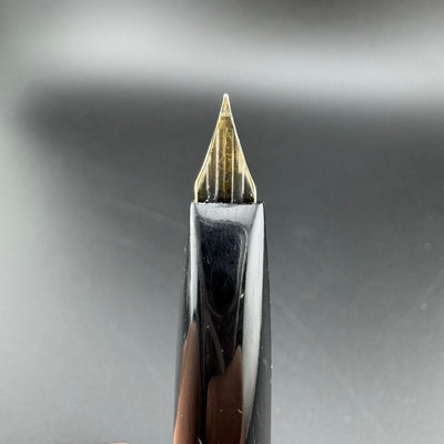 Platinum Black & Gold Pocket Fountain Pen 14K Gold Fine Nib