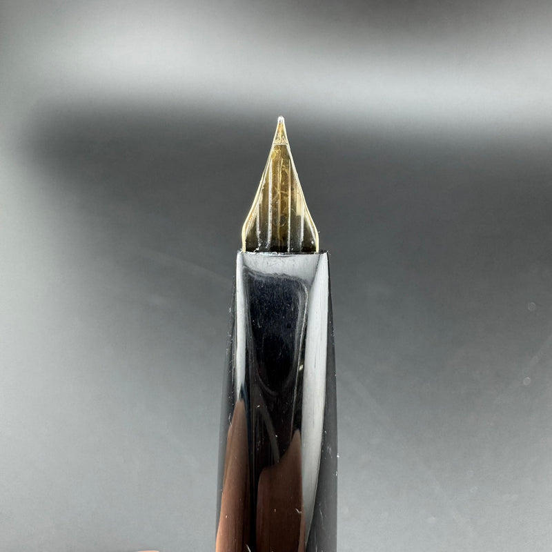 Platinum Black & Gold Pocket Fountain Pen 14K Gold Fine Nib