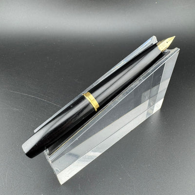 Platinum Black & Gold Pocket Fountain Pen 14K Gold Fine Nib