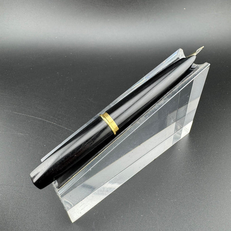Platinum Black & Gold Pocket Fountain Pen 14K Gold Fine Nib