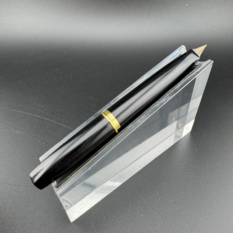 Platinum Black & Gold Pocket Fountain Pen 14K Gold Fine Nib